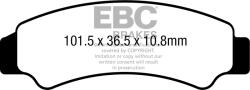 EBC Brakes FA726R fékbetét garnitúra (1 tárcsához) EBC Brakes Fékrendszer és alkatrészei Fékbetétek, fékpofák és féktárcsák Tárcsafékbetétek