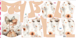 Takoy Szabásmintás panel 86 gyermek softshell kabáthoz Liana kerti tündér