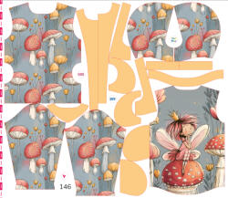 Takoy Szabásmintás panel 146 gyermek softshell kabáthoz Ivy tündér - Tavaszi softshell