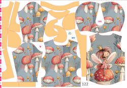 Takoy Szabásmintás panel 122 gyermek softshell kabáthoz Ivy tündér