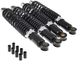  Univerzális lengéscsillapító szett (4 db) 300mm M8/M10 fekete Simson Duo, Schwalbe, Star, SR4-2, univerzális robogó, váltós moped, mokick, moped 2T/4T kompatibilis Unknown Futómű és rugózás Hátsó rugó