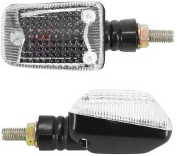 Replay univerzális irányjelző mini téglalap fehér-fekete (pár) (hossz: 76 mm, magasság: 40 mm, szélesség: 36 mm) REPLAY Elektromos alkatrészek Világítás és fényjelzés Izzók Jelző- és műszerizzók BA9s bajonet