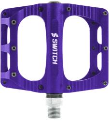 SWITCH Freeride MTB/Downhill/BMX pedál, alumínium, lila, 100x90 mm, 9/16 menettel, csúszásgátló tüskékkel (pár) SWITCH Egyéb járművek Kerékpározás Kerékpár-alkatrészek Kerékpár-pedálok