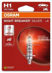 OSRAM Night Breaker Silver izzó H1 12V / 55W - X1 OSRAM Elektromos alkatrészek Világítás és fényjelzés Izzók Fényszóróizzók H1/P14.5s fényszóróizzók