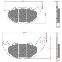 BREN Maxiscooter fékbetét Yamaha XMAX 125 / 250 / 300cc E4 2018 / MBK Evolis 2 125-300 E4 2018> első (ECE R90 minősítésű) BR3175 BREN Fékrendszer és alkatrészei Fékbetétek, fékpofák és féktárcsák Tárcsafék