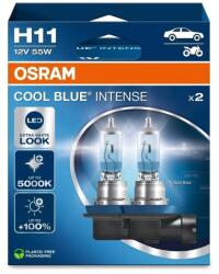 OSRAM Cool Blue Intense izzó H11 12V/55W - 2 darab OSRAM Elektromos alkatrészek Világítás és fényjelzés Izzók Fényszóróizzók H8/H9/H11/PGJ19 izzók