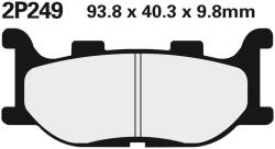 Nissin Utcai Fémbetétes Fékbetétek - 2P-249NS NISSIN Fékrendszer és alkatrészei Fékbetétek, fékpofák és féktárcsák Tárcsafékbetétek