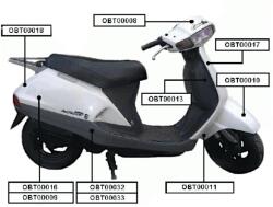 Power Force BLACK FENDER NH50/90 OBT000011 első sárvédő, fekete Power Force Váz, idomok és járműkiegészítők Motorkerékpár- és robogó-sárvédők Komplett motorkerékpár- és robogó-sárvédők