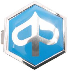 CIF Piaggio lapos hatszögletű bedugós, kék/ezüst embléma 32x37mm CIF Váz, idomok és járműkiegészítők Matricák és járműdekoráció Emblémák, jelvények és típusfeliratok