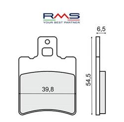 RMS MBK OVETTO 50CC 1997> első fékbetét, organikus RMS Fékrendszer és alkatrészei Fékbetétek, fékpofák és féktárcsák Tárcsafékbetétek
