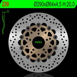 NG Brake Disc NG BRAKES Úszó - 239 NG Brake Disc Fékrendszer és alkatrészei Fékbetétek, fékpofák és féktárcsák Féktárcsák