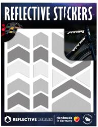 Reflective Berlin FLECHE-CHEVRON szürke fényvisszaverő matrica kerékpárhoz, sisakhoz (ív) REFLECTIVE BERLIN Váz, idomok és járműkiegészítők Matricák és járműdekoráció Egyéb matricák és dekorációs elemek