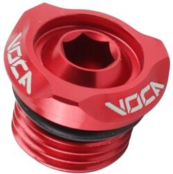 Voca Racing VOCA EVO V2 piros CNC alumínium olajbetöltő kupak Derbi 50 Senda, GPR (Euro 2, 3, 4 motorhoz) Voca Racing Motoralkatrészek Motorblokk és rögzítése Olajbetöltő, leeresztő és ellenőrző csavarok