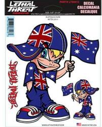 Lethal Threat Australia Dude matrica (15x20 cm) (LT88413) LETHAL THREAT Váz, idomok és járműkiegészítők Matricák és járműdekoráció Egyéb matricák és dekorációs elemek