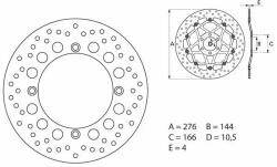 BREMBO Oro Fix féktárcsa - 68B407C7 BREMBO Fékrendszer és alkatrészei Fékbetétek, fékpofák és féktárcsák Féktárcsák