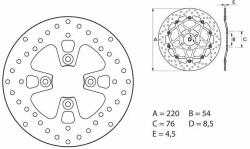 BREMBO Oro Fix féktárcsa - 68B407G3 BREMBO Fékrendszer és alkatrészei Fékbetétek, fékpofák és féktárcsák Féktárcsák