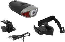 P2R P2R akkumulátoros első lámpa, kormányra vagy sisakra, 300 lumen, USB-ről tölthető, fekete-szürke, 2 fényerő P2R (Vélo) Egyéb járművek Kerékpározás Kerékpáros kiegészítők Kerékpár-világítás és láthatós