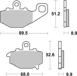 BREMBO utcai szinterelt fékbetétek - 07KA16SP BREMBO Fékrendszer és alkatrészei Fékbetétek, fékpofák és féktárcsák Tárcsafékbetétek