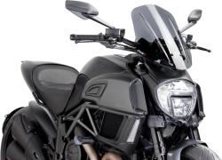 Puig New Generation Touring Diavel 14-18 szélvédő Puig Váz, idomok és járműkiegészítők Szélvédők és tartozékaik Szélvédők Motorkerékpár- és robogószélvédők