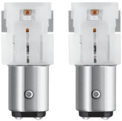 OSRAM LED izzó 12V 1, 4W BAY15d foglalattal, piros fény, Std P21-5W LEDRIVING (féklámpa vagy helyzetjelző), 2 db bliszter csomagban OSRAM Elektromos alkatrészek Világítás és fényjelzés Izzók Jelző- és műszerizzók BAY15d/P21/5W fék- és hátsólámpa-izzók