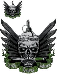 Lethal Threat MINI DEATH BEFORE DISHONOR matrica (60x80 mm) LETHAL THREAT Váz, idomok és járműkiegészítők Matricák és járműdekoráció Egyéb matricák és dekorációs elemek