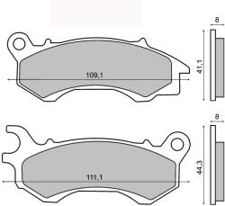 RMS organikus első fékbetét Honda PCX 125-150cc 2010-től RMS Fékrendszer és alkatrészei Fékbetétek, fékpofák és féktárcsák Tárcsafékbetétek