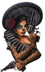Lethal Threat Mini Bandido Girl matrica (60x80 mm) LETHAL THREAT Váz, idomok és járműkiegészítők Matricák és járműdekoráció Egyéb matricák és dekorációs elemek