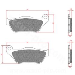 BREN Brenta első fékbetét maxiscooter/motorhoz Yamaha Skyliner/Majesty/Burgman/YZF-R 125/Aprilia/Gilera GP800/SRV 850/Husqvarna SMS/XMAX 125cc 2006-2009 (ECE R90 minősítés) BR3080 BREN Fékrendszer és alkat