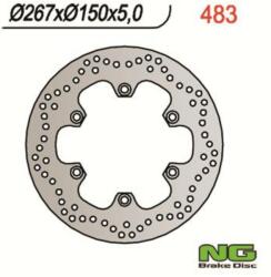 NG Brake Disc NG BRAKES Fix FékTárcsa - 483 NG Brake Disc Fékrendszer és alkatrészei Fékbetétek, fékpofák és féktárcsák Féktárcsák