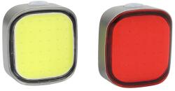 NEWTON COB LED USB kerékpár világítás készlet nagy fényerővel, fekete (USB-ről tölthető, rögzítőkkel) NEWTON Egyéb járművek Kerékpározás Kerékpáros kiegészítők Kerékpár-világítás és láthatóság