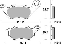 BREMBO Street szénszálas-kerámia fékbetétek - 07YA53CC BREMBO Fékrendszer és alkatrészei Fékbetétek, fékpofák és féktárcsák Tárcsafékbetétek