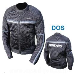 NOENC Cool Ride motoros dzseki, fekete, poliészter + mesh, CE protektorokkal, XS NOENC Ruházat és védőfelszerelés Kabátok Motoros textil-, hálós és vízálló kabátok