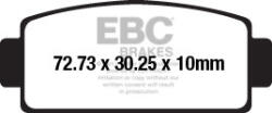 EBC Brakes EBC FA651TT fékbetét (1 tárcsához) EBC Brakes Fékrendszer és alkatrészei Fékbetétek, fékpofák és féktárcsák Tárcsafékbetétek