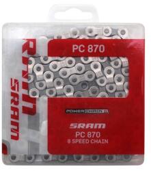 Sram PC-870 7-8 sebességes kerékpárlánc, ezüst-szürke SRAM Egyéb járművek Kerékpározás Kerékpár-alkatrészek Kerékpárláncok és lánctartozékok Kerékpárláncok