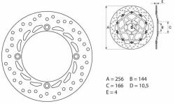 BREMBO Oro Fix féktárcsa - 68B407A5 BREMBO Fékrendszer és alkatrészei Fékbetétek, fékpofák és féktárcsák Féktárcsák