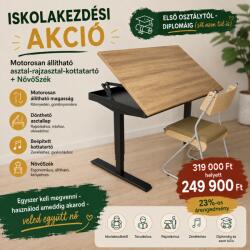Komp-szék Kft Állítható magasságú íróasztal és szék szett - gyerekeknek és felnőtteknek - 150 x 80 cm