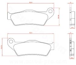 BREN BRENTA BR3084 hátsó fékbetét BMW 850 R GS 1996-2007, 1000 S XR 2015-től, 1100 R 1999, 1150 R RT 2001-2006, 1300 R S 2009-2015 (ECE R90 minősített) BREN Fékrendszer és alkatrészei Fékbetétek, fékpofák 