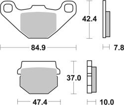 BREMBO Street Carbon-Ceramic fékbetétek - 07HO1118 BREMBO Fékrendszer és alkatrészei Fékbetétek, fékpofák és féktárcsák Tárcsafékbetétek