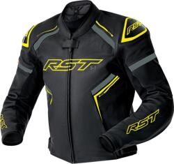 RST S1 D3O bőrdzseki fekete/neon sárga RST Ruházat és védőfelszerelés Kabátok Motoros bőrkabátok