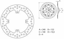BREMBO Oro Fix féktárcsa - 68B40788 BREMBO Fékrendszer és alkatrészei Fékbetétek, fékpofák és féktárcsák Féktárcsák
