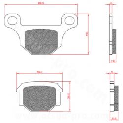 BREN Brenta BR3187 motorkerékpár fékbetét Rieju MRT 50 Pro / GPR 125 / RS4 / RS3 / XR7 (ECE R90 minősítés) BREN Fékrendszer és alkatrészei Fékbetétek, fékpofák és féktárcsák Tárcsafékbetétek