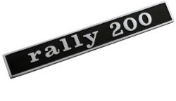  RALLY 200 hátsó felirat embléma fekete/alumínium 132x17mm, 2 tűs Unknown Váz, idomok és járműkiegészítők Matricák és járműdekoráció Emblémák, jelvények és típusfeliratok