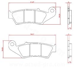 BREN Brenta BR6050 első fékbetét offroad - Gas Gas 300 EC 2000-2010 / Honda 125 CRF F 2014-2020, 450 CRF X 2005-től / Suzuki 450 RMX 2010-2017 / Yamaha 250 WR F 2001-2016 BREN Fékrendszer és alkatrészei Fé