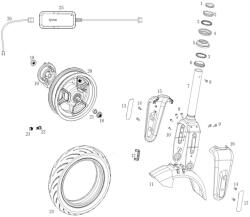 NIU KQI2 roller gumiabroncs NIU Egyéb járművek Elektromos rollerek és alkatrészek Elektromosroller-kerekek és gumik Elektromosroller-gumiabroncsok
