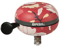 BASIL Magnolia Poppy Red csengő, Ø 80 mm, Ø 22, 2-25, 4 mm (darabra értendő) BASIL Egyéb járművek Kerékpározás Kerékpáros kiegészítők Kerékpárcsengők