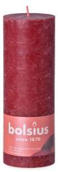 Bolsius Rustic Shine Henger 68X190Mm Velvet Red, Bordó Gyertya