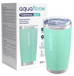 AquaFloow Thermo bögre termosz forró italokhoz az autóba forró kávé tea 12h (AF201-MT)