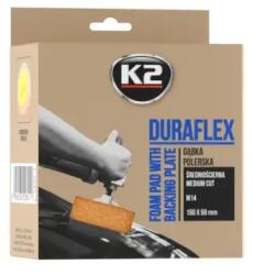 K2 DURAFLEX narancssárga - tartólappal M14 (közepes szemcseméretű) 150 x 50 mm