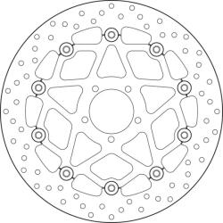 BREMBO Oro félig lebegő féktárcsa - 78B408B1 BREMBO Fékrendszer és alkatrészei Fékbetétek, fékpofák és féktárcsák Féktárcsák