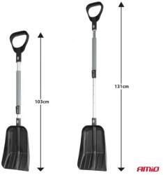 AMiO Teleszkópos hólapát műanyag éllel 103-131cm